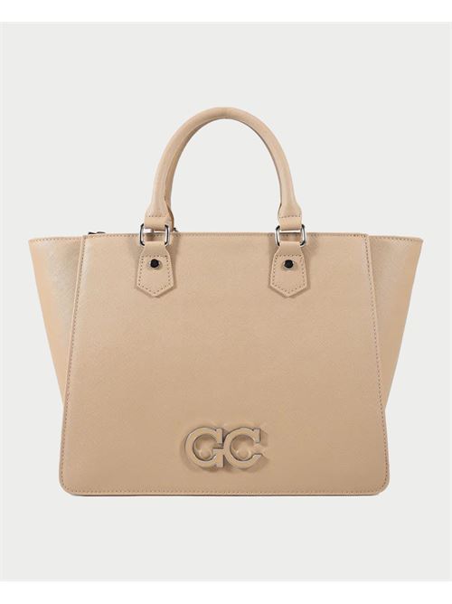 Sac Gio Cellini en saffiano avec inscription logo GIO CELLINI | GG080BEIGE